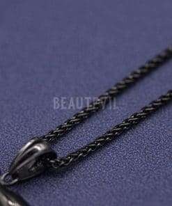 2mm Black Box Chain Necklace